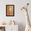 Kerkuil - Koksmuts - Oranje - Vogel fotolijst zwart zonder passe partout klein -usfeer4_kinderkamer