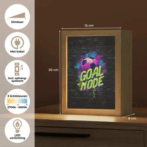 Goal - Mode - Neon - Voetbal Light Box met kabel klein -USP_NL