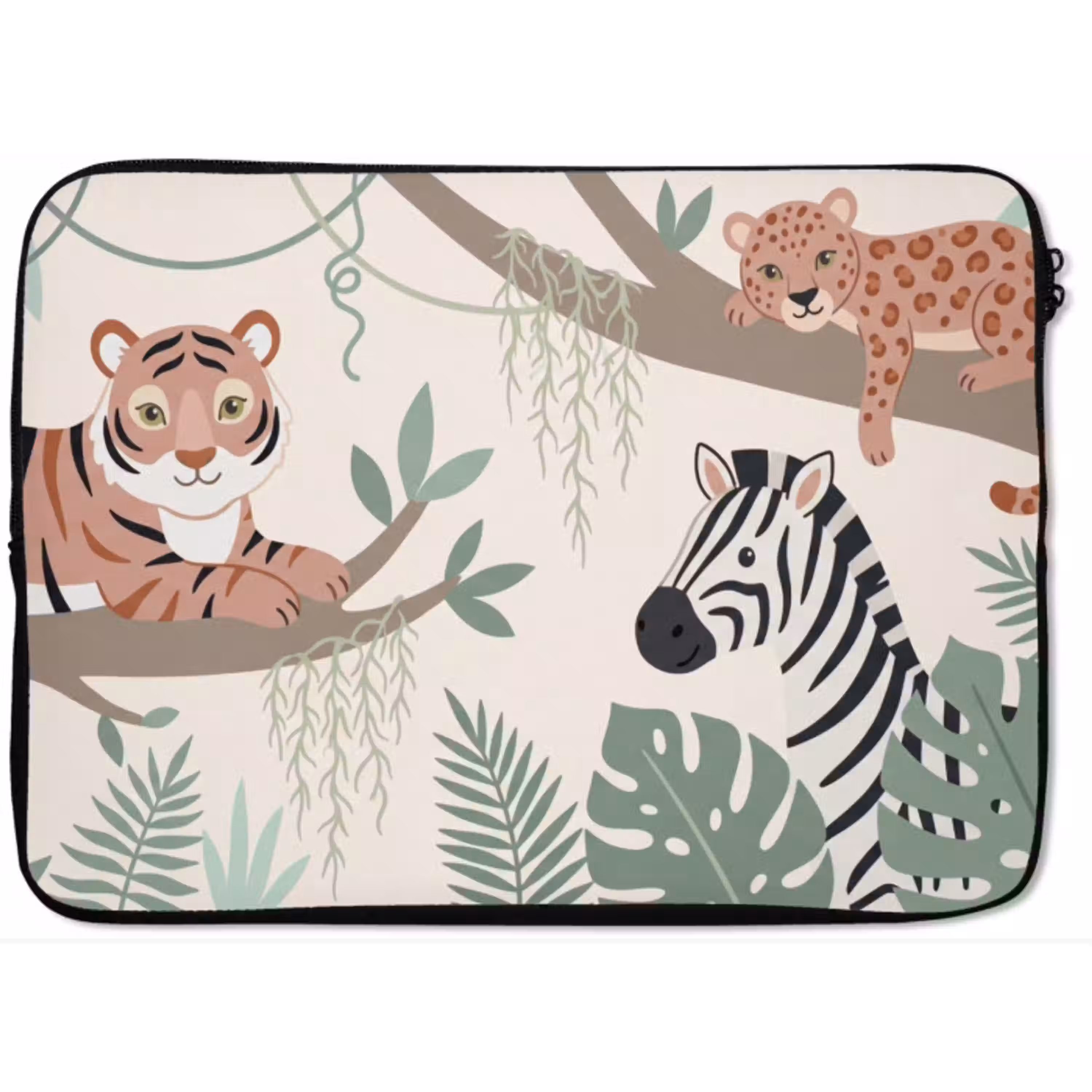 Jungle - Rustiek - Pastel laptophoes neopreen klein -zkaufland3dotto