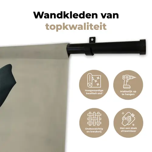 Vrouw - Groen - Hoed Wandkleed katoen klein -sfeer2