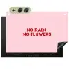 No rain no flowers - Minimalistisch - Roze - Bloem Inductie beschemer met haakjes klein -3d