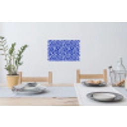 Zebra - Patroon - Kobalt - Blauw Muursticker klein 286 -eettafel