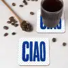 Ciao - Stippen - Roze - Wit onderzetter kurk middel -sfeer2