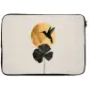 Zwarte kolibrie - Bloem - Gouden cirkel laptophoes neopreen klein -zkaufland3dotto
