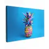 Ananas - Blauw - Tropisch - Vrolijk canvas 2cm klein -z3d