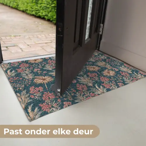 Botanisch - Patroon - Blauw Deurmat klein 898 -USP_NL