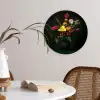 Bloemen - Vaas - Zwart Wandcirkel kunststof plaat 5mm dik klein -sfeer4