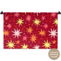 Sterren - Speels - Rood Wandkleed katoen klein 269 -t3d_DE