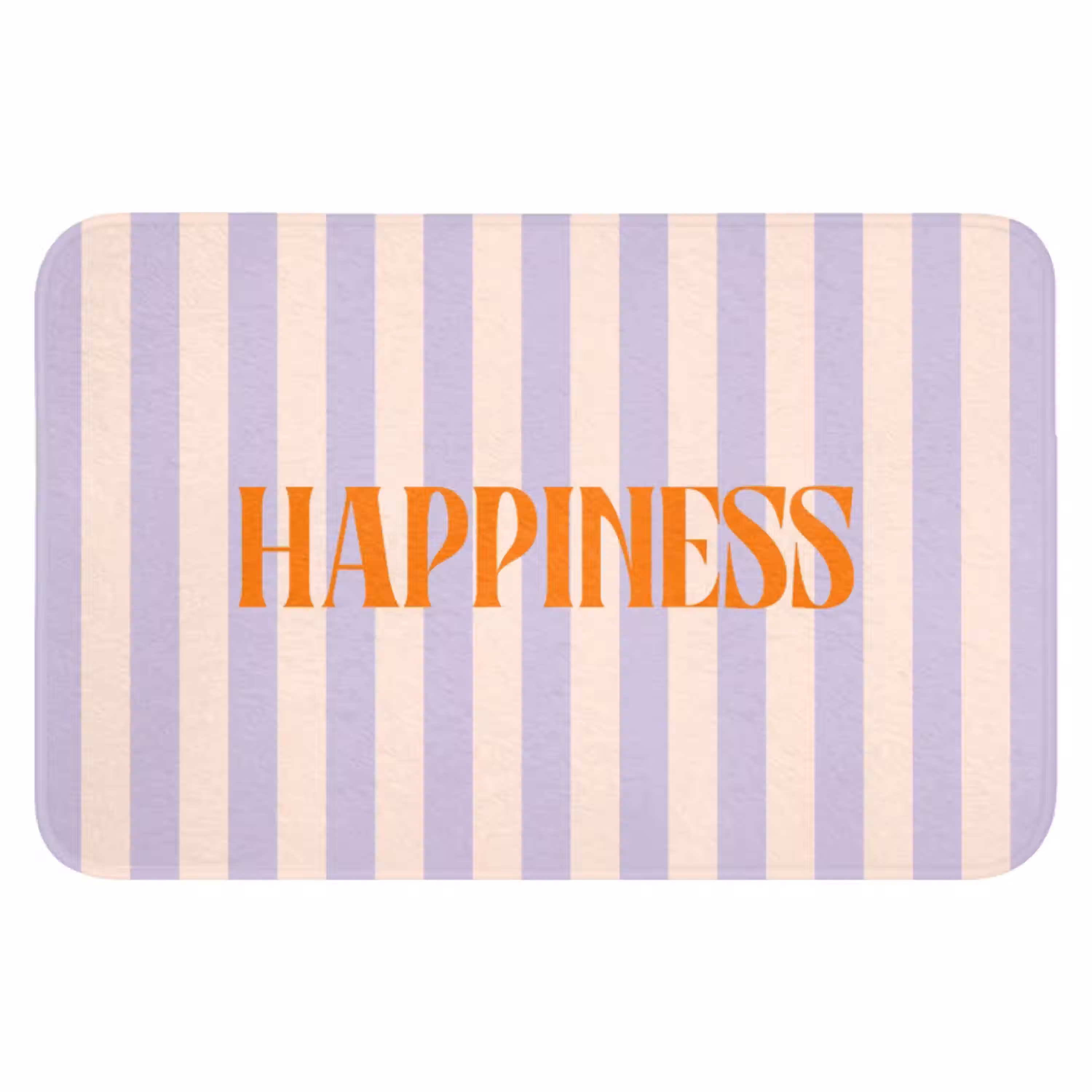 Lila - Oranje - Strepen - Happiness WCmat klein -3d