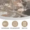 Amandelbloesem - Kunst - Van Gogh - Beige - Abstract Akoestische PET Vilt - Rond klein -closeup_NL