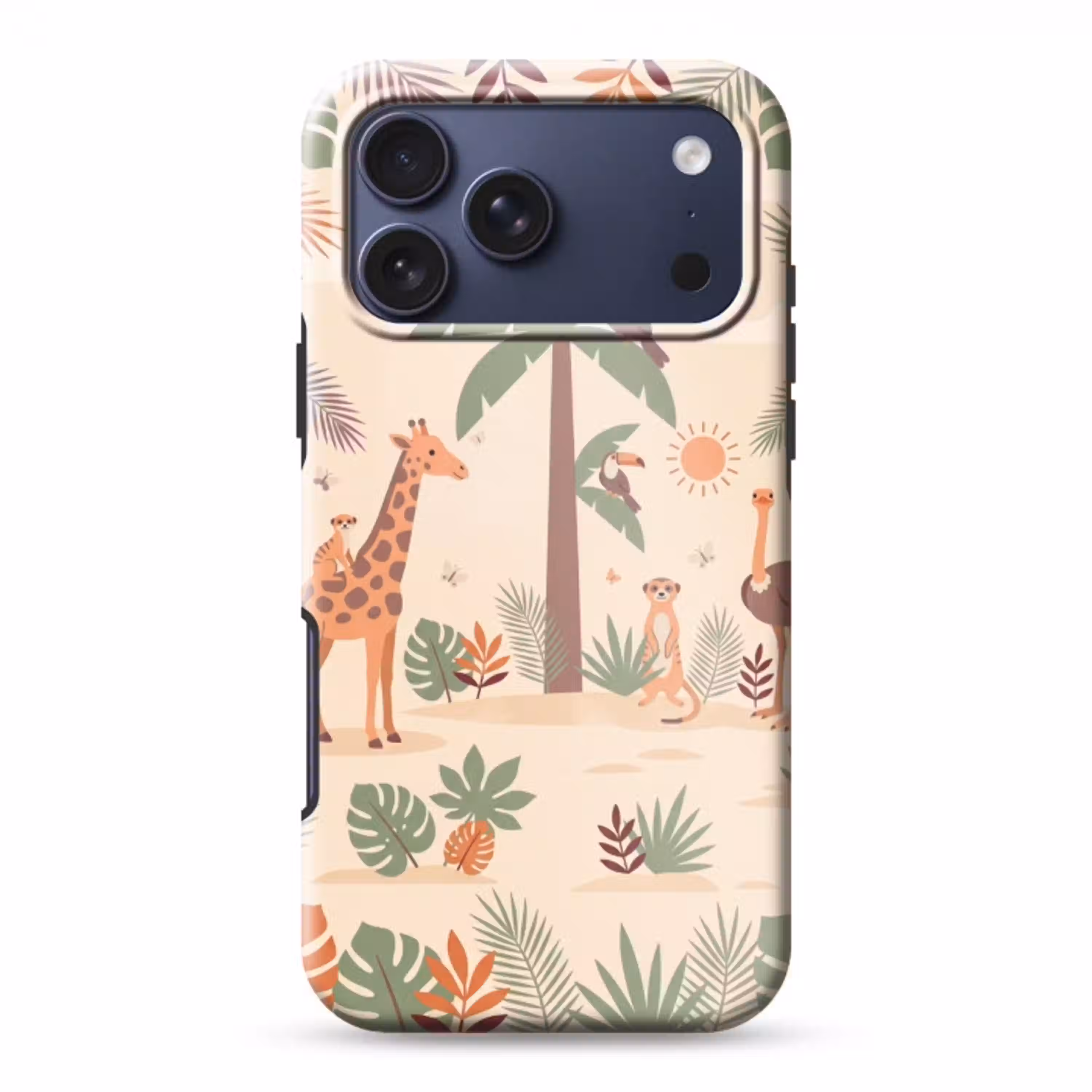 Dieren - Tropisch - Safari - Kleurrijk Toughcase MagSafe Apple iPhone 17 Pro Max klein -3d