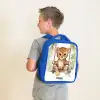 Levi luipaard Kinderrugzak - Blauw middel -sfeer2