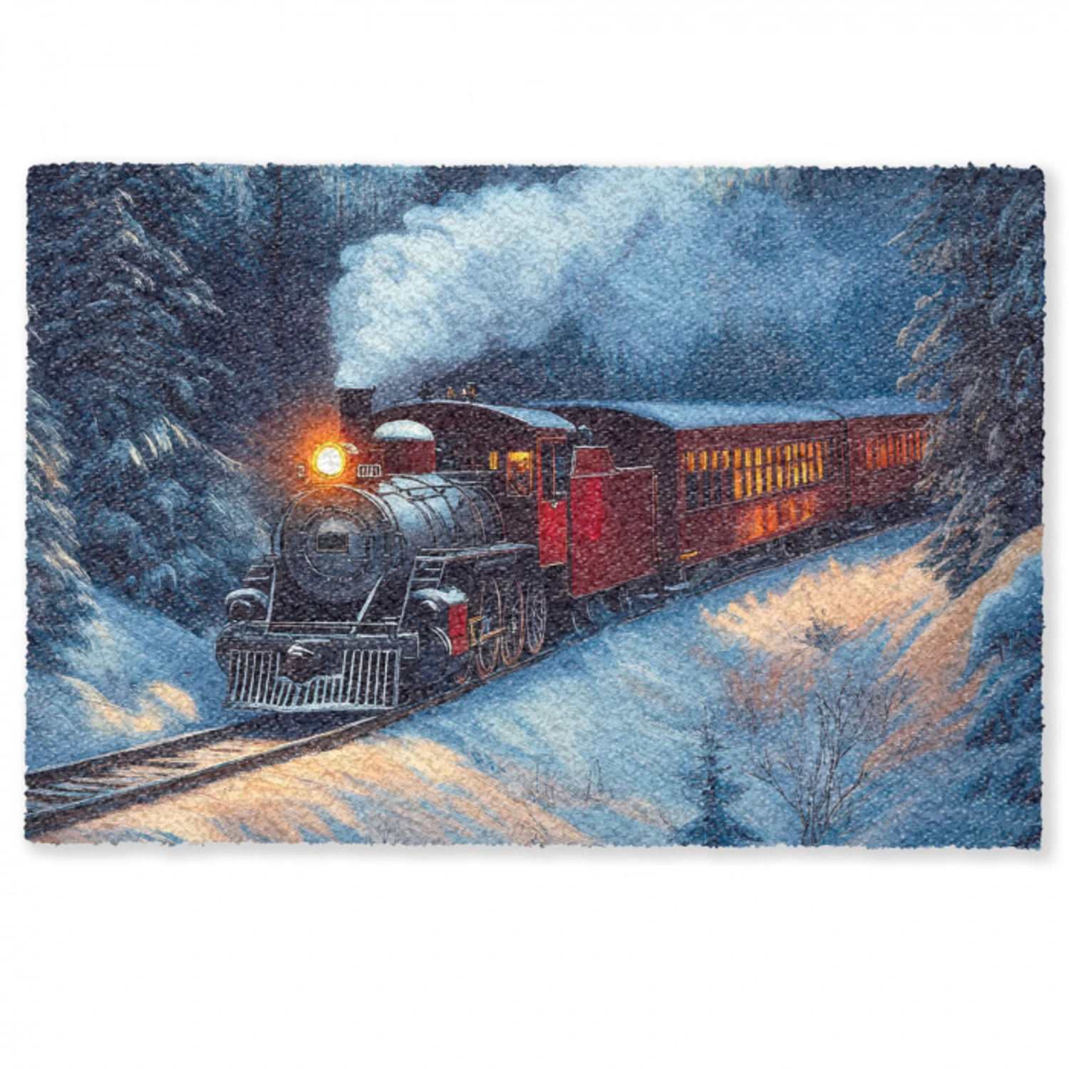 Trein - Kerst - Sneeuw - Kersttrein Deurmat klein -zkaufland3d