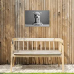 Alpaca - Pasta - Zwart - Wit - Grappig - Dieren Tuinposter op houten frame 2 cm dik klein -sfeer4