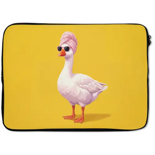 Eend - Zonnebril - Geel laptophoes neopreen klein -zkaufland3dotto