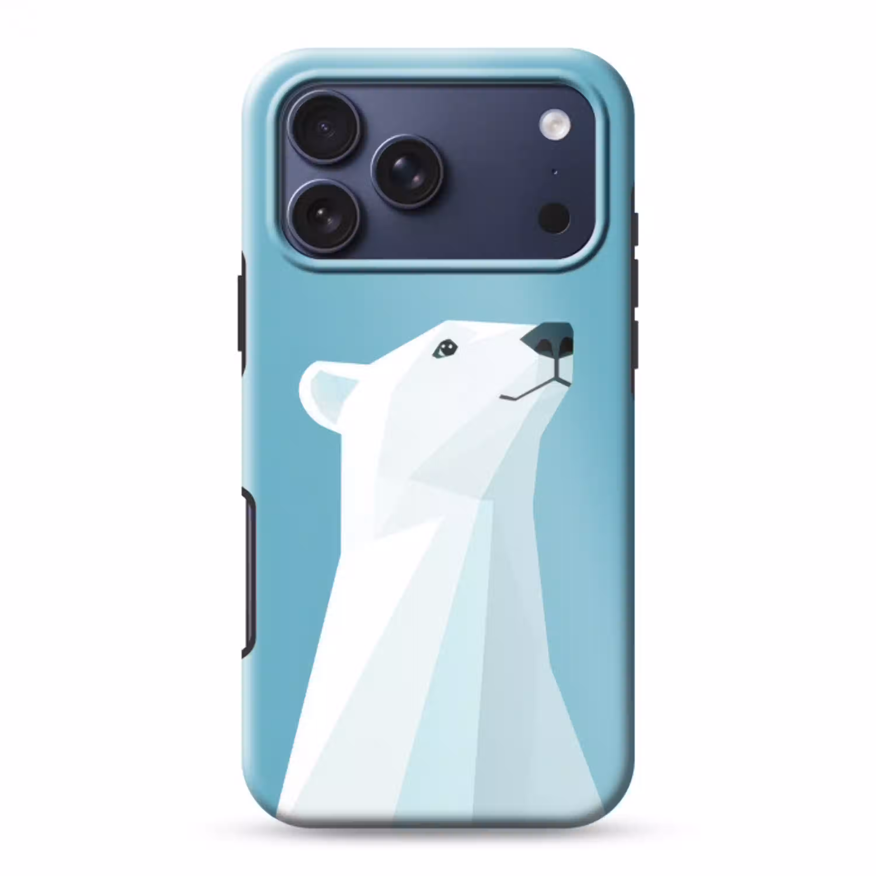 Ijsbeer - Lichtblauw - Minimalistisch Toughcase MagSafe Apple iPhone 17 Pro Max klein -3d