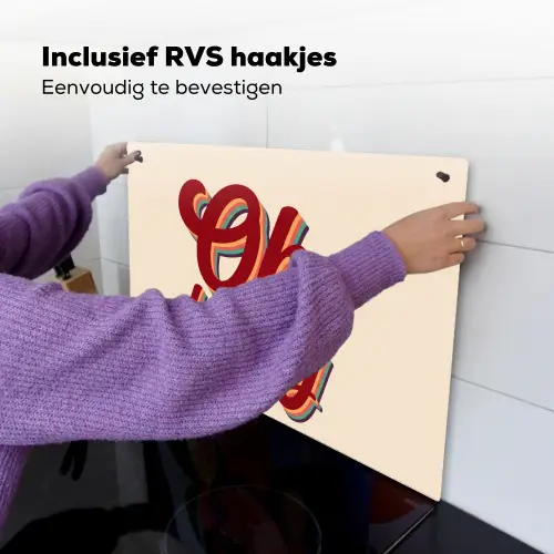 Oh honey - Rood - Schaduw Inductie beschemer met haakjes klein -ky-ophangen-nl
