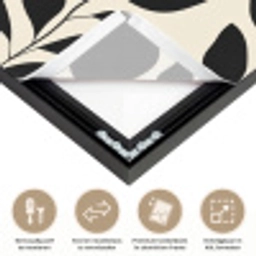 Botanisch - Dessin - Zwart - Beige Textielframe zwart klein 947 -USP_closeupNL