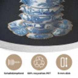 Kreeft - Delftsblauw - Schild - Stoer Akoestische PET Vilt - Rond klein -closeup_DE