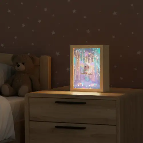 Fee - Schommel - Paars - Glinsters Light Box met kabel klein -sfeer1_kind