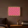 Rood - Roze - Schaakbord - Valentijn Light Box met batterij (Wandlamp) middel -sfeer4