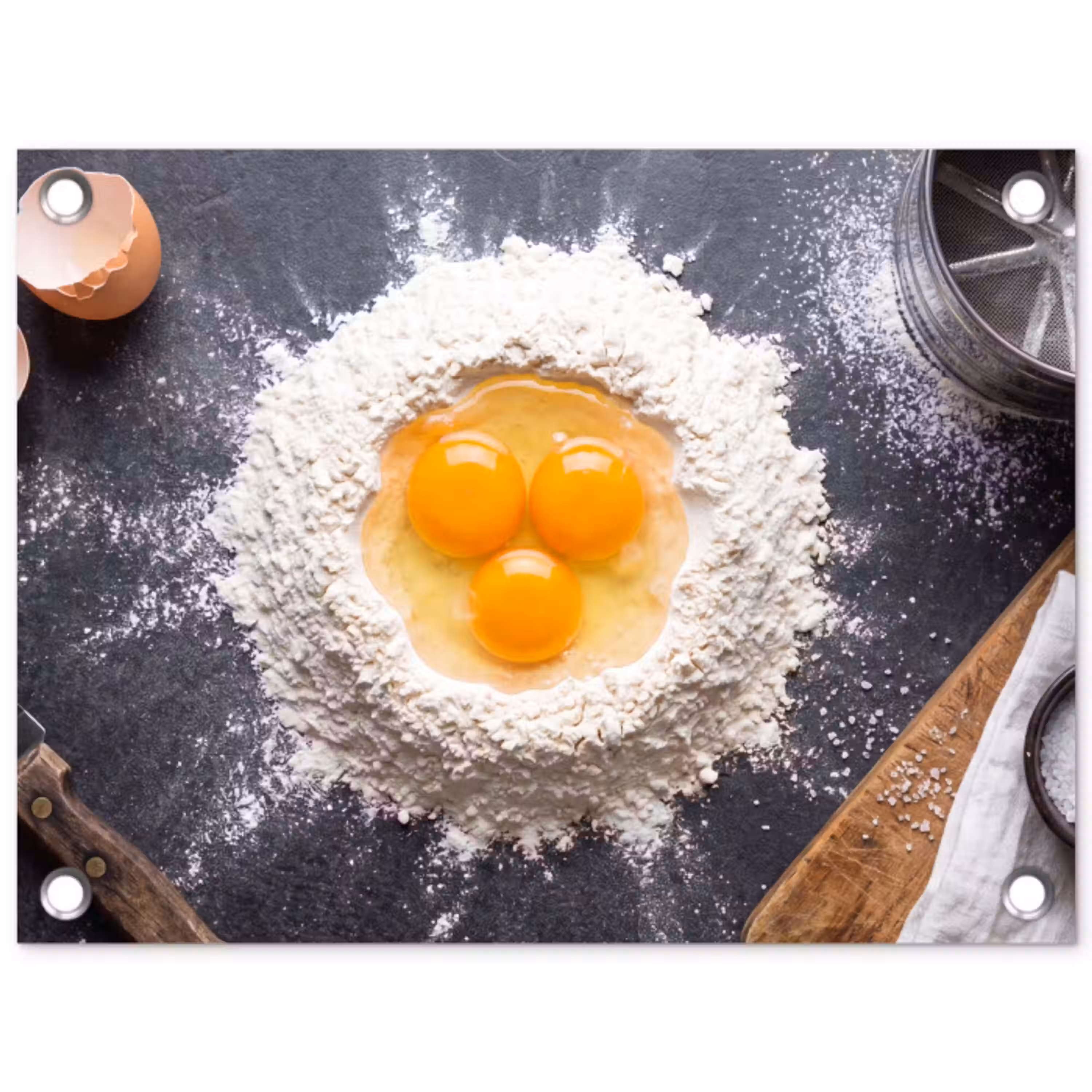 Eten - Bakken - Keuken tuinposter los doek klein -3d