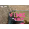 Klassiek - Humor - Roze Placemat vinyl groot -closeup