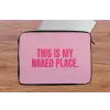 Tekst - Modern - Roze laptophoes neopreen klein -tafel