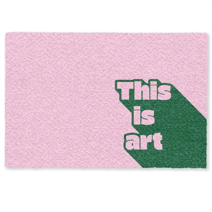 Groen - Teskt - This is art - Roze Deurmat klein -zkaufland3d