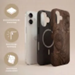 Houtnerf - Textuur - Patroon - Bruin - Rustiek Toughcase MagSafe Apple iPhone 17 klein -USP_Lagen_NL