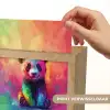 Panda - Dieren - Kleurrijk - Neon Light Box met kabel (Kinderlampje) klein -USP_websiteprintNL