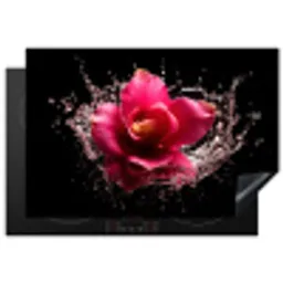 Bloemen - Roze - Water - Zwart - Botanisch - Natuur Inductie beschermer vinyl 3mm klein -3d