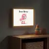 Unicorn - Meisjes - Kinderen - Eenhoorn - Roze Light Box met batterij (Wandlamp kind) middel -sfeer5_kind