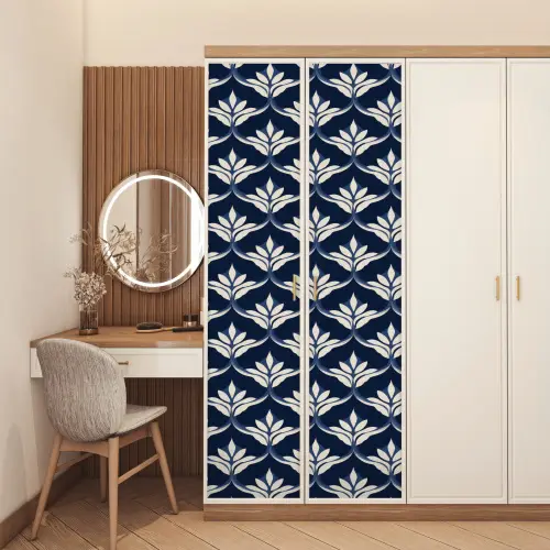 Modern - Ontwerp - Blauw deurposter klein 289 -sfeer3