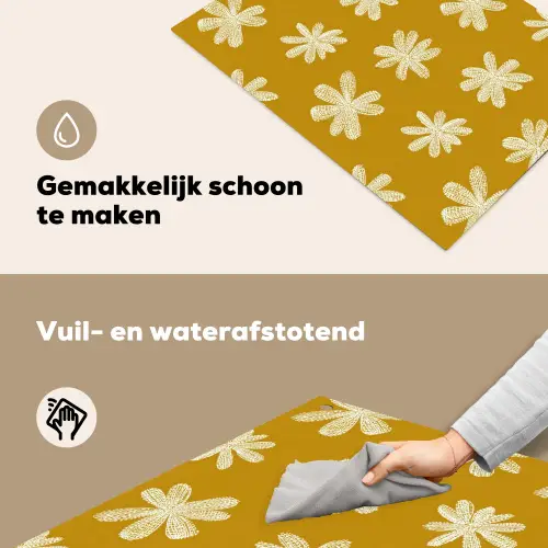 Bloem - Speels - Okergeel Inductie beschemer met haakjes klein 777 -ky-schoon-nl