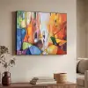Abstract - Kunst - Schilderij - Kleuren Textielframe - compleet frame klein -sfeer3