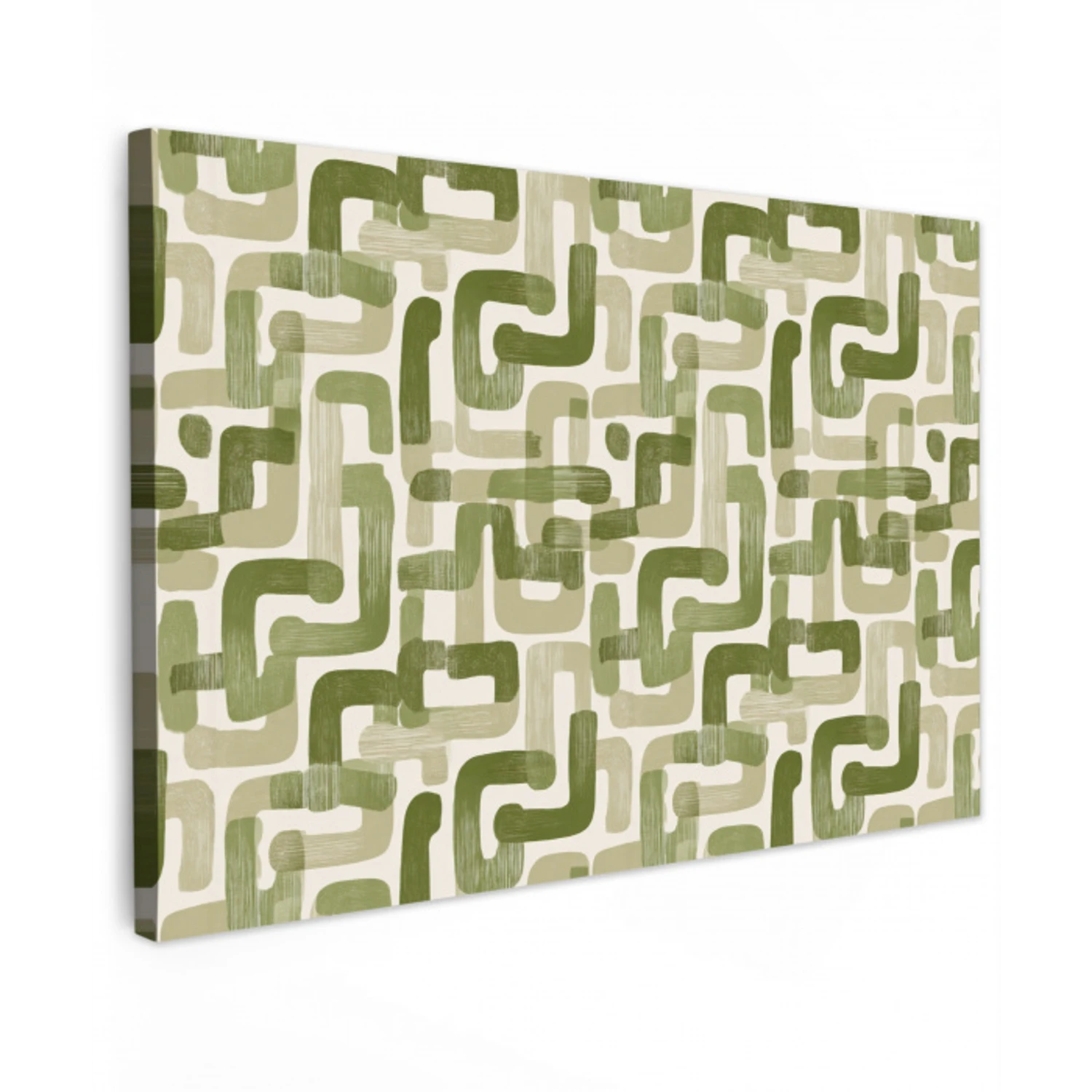 Modern - Grafisch - Groen Tuinposter op houten frame 2 cm dik klein 845 -3d