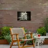 Cheers - Wijn - Zwart - Wit Tuinposter op houten frame 2 cm dik klein -sfeer3