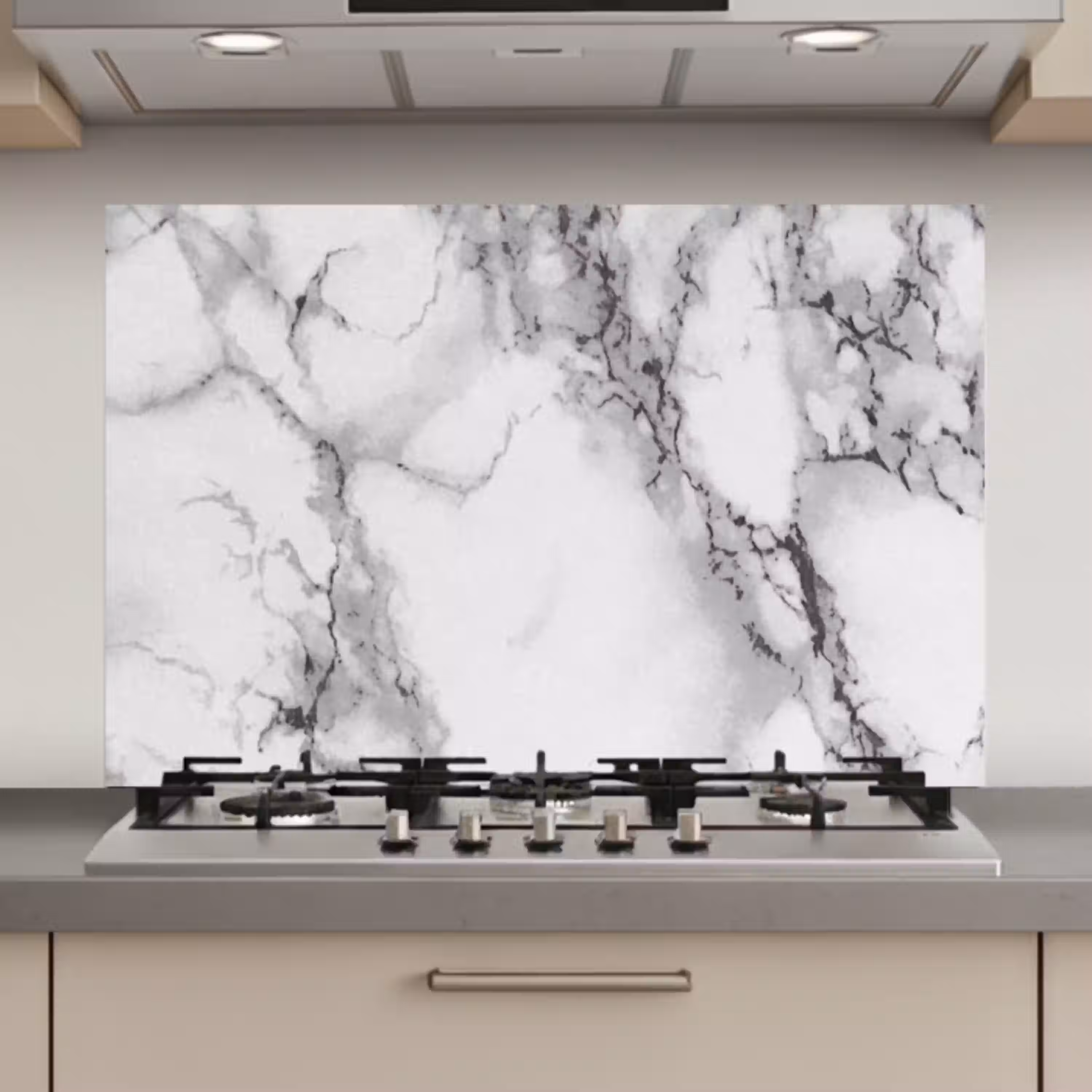 Marmer - Steen - Wit - Grijs - Zwart - Marmerlook keuken achterwand spatscherm klein -3d_website