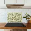 Modern - Grafisch - Groen keuken achterwand spatscherm klein 900 -sfeer2