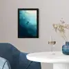 Zee - Silhouet - Abstract - Blauw fotolijst zwart zonder passe partout klein -sfeer4
