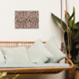 Zebra - Patroon - Zwart - Wit tuinposter los doek klein 239 -sfeer7