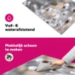 Roodborstje - Gedroogde bloem - Sneeuw - Winter - Vertederend Inductie beschermer vinyl 3mm klein -wsfeer6_website