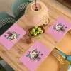 Bloemen - Quote - Kaartje - Kleurrijk Placemat vinyl groot -zzsfeer5_Kitchenyeah-website