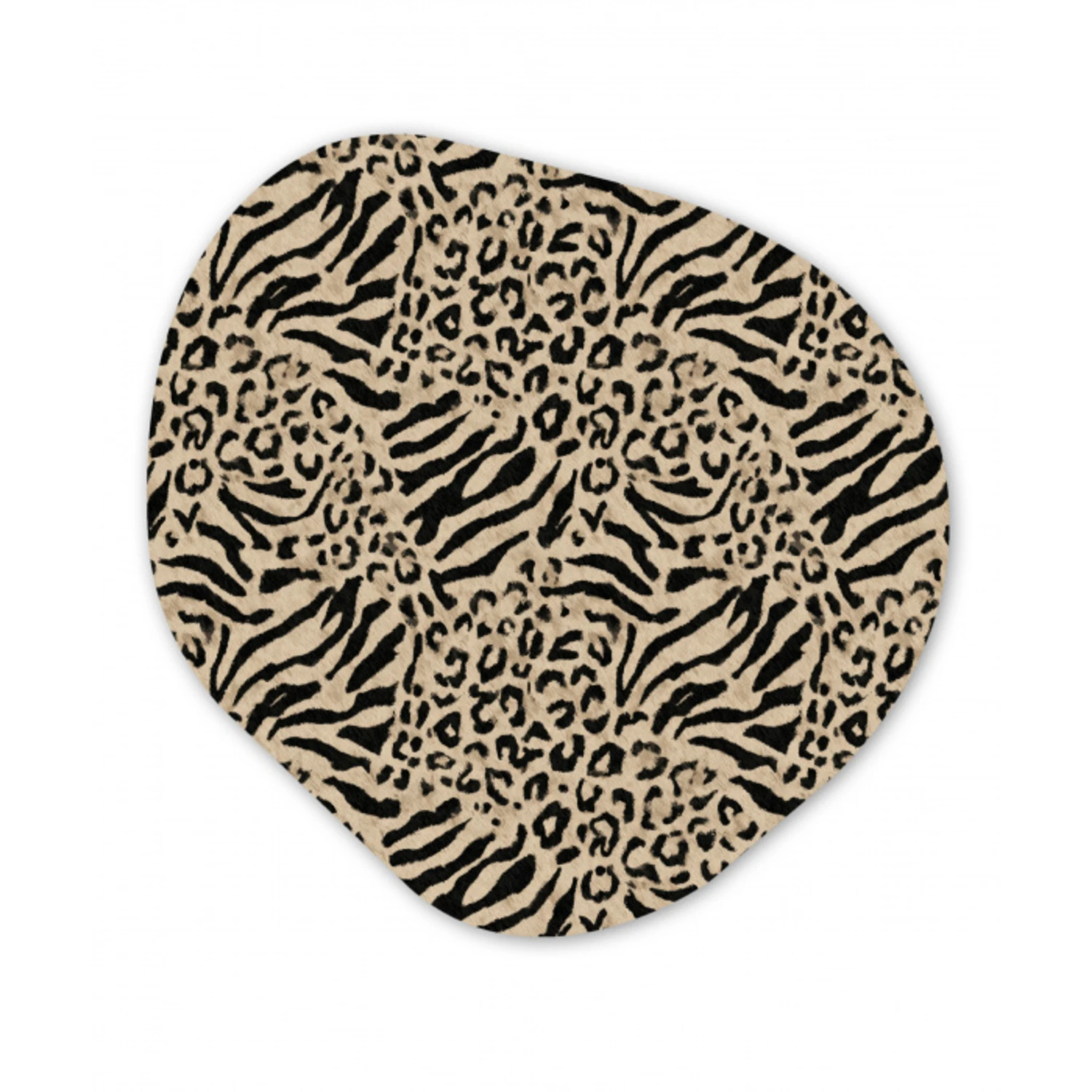 Giraf - Zebra - Motief - Bruin Wandcirkel Organisch Forex 3mm klein 629 -3d