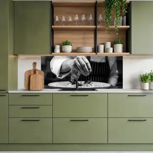 Chef - Garnering - Gerecht keuken achterwand 2 middel -sfeer3