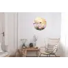 Viooltjes - bij - Zonlicht Wandcirkel aluminium klein -woonkamer