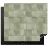 Vlakken - Rustiek - Groen Inductie beschermer vinyl 3mm middel 274 -3d