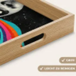 Mond - Golven - Regenboog Dienblad Rechthoek middel -USP_HandgreepDE