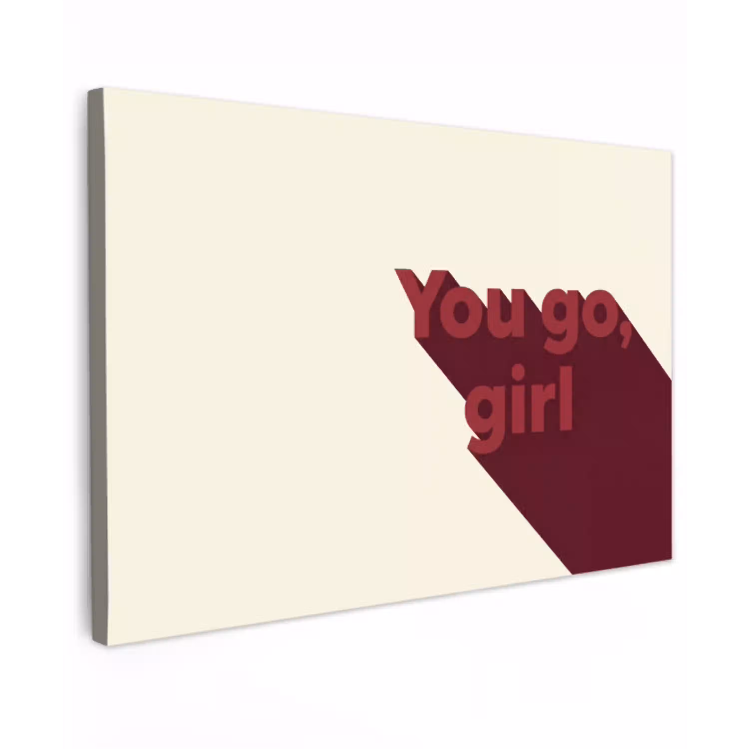 you go girl - 3D - Rood Tuinposter op houten frame 2 cm dik klein -3d